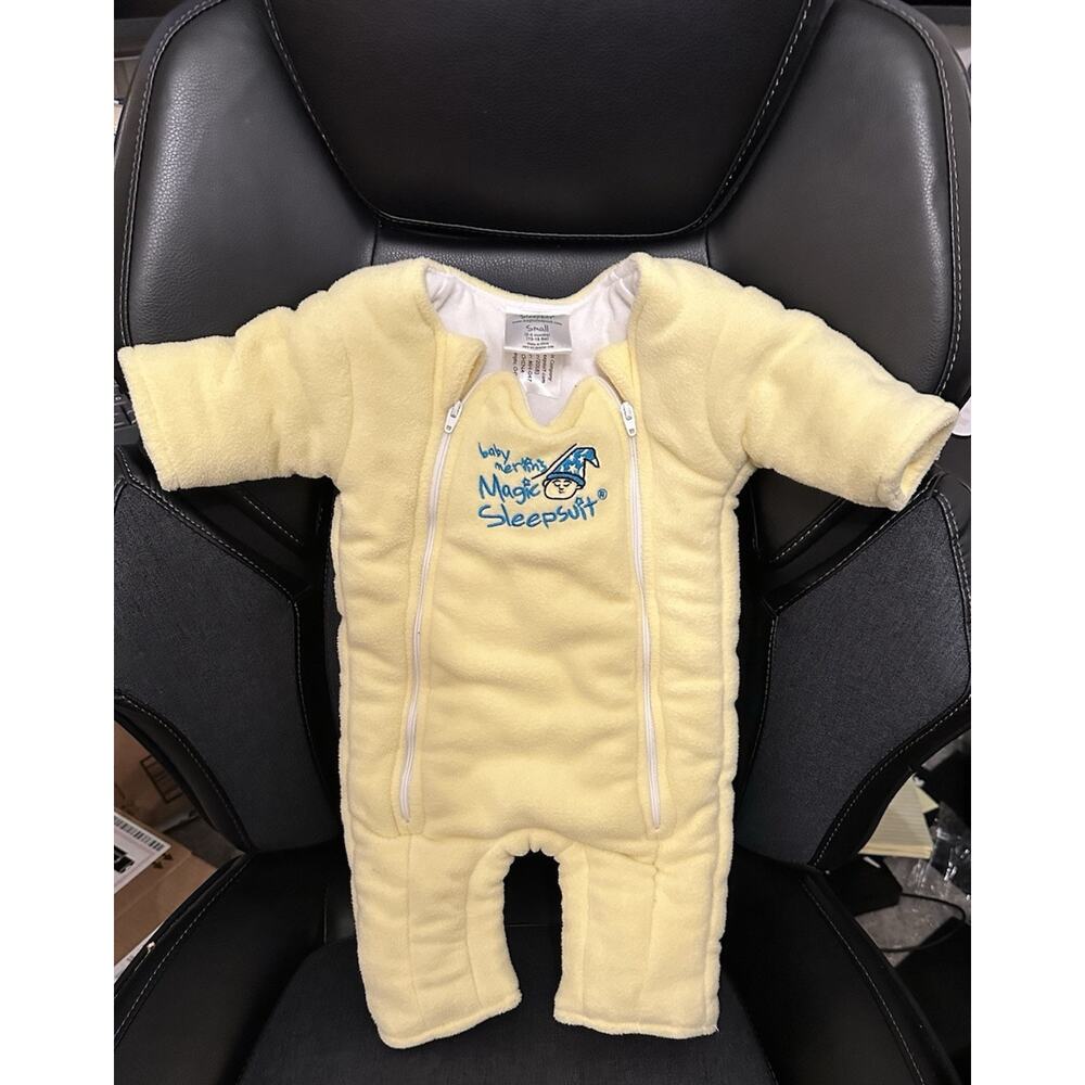 Baby Merlin’s Magic Sleepsuit yellow Small 3-6 Months 12-18 Lbs EUC